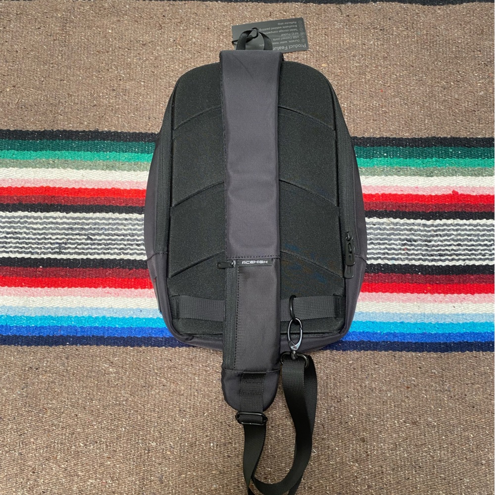 New Ace High Black Crossover Sling Bag Apple Company Logo - Picture 6 of 11